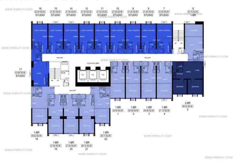10th to 34th Floor Plan