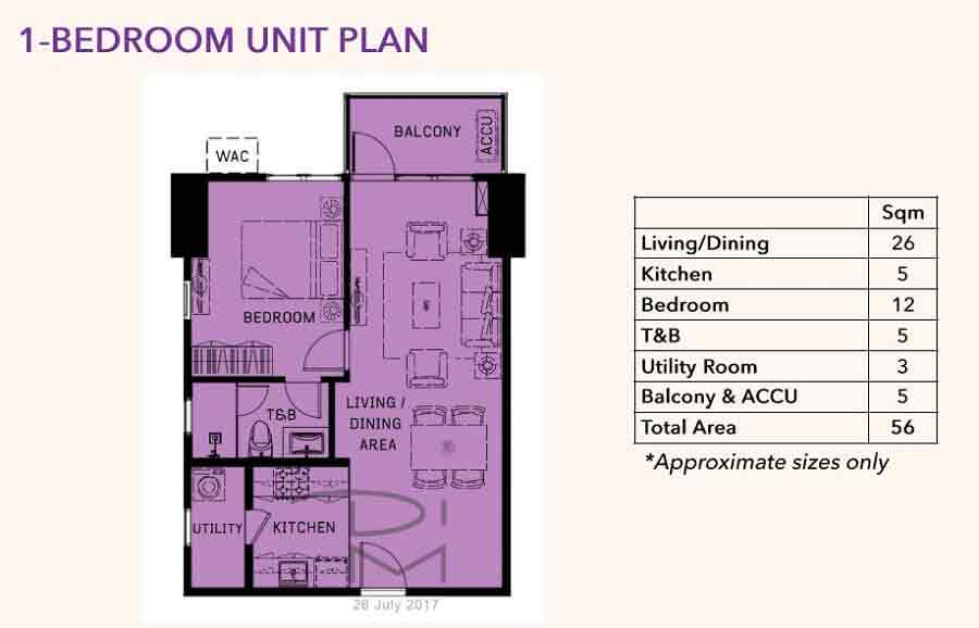 One Bedroom Unit Plan