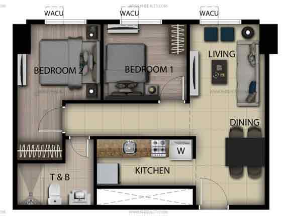 2 Bedroom Loft Unit D,F,L,N