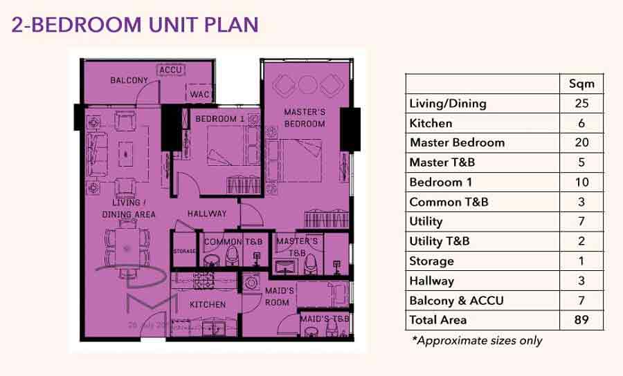 Two Bedroom Unit Plan