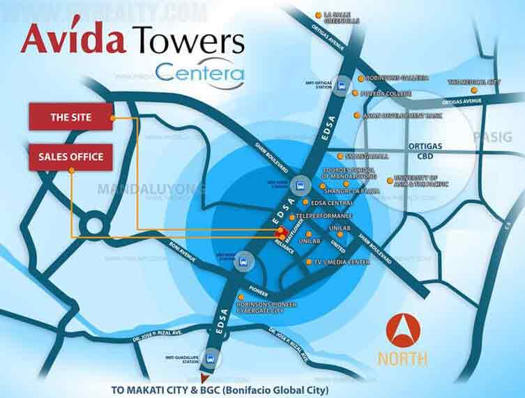Avida Towers Centera Location Avida Towers Centera Location