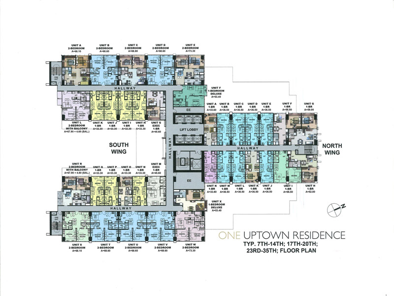 7th, 14th, 17th, 20th, 23rd, 35th, Floor Plan