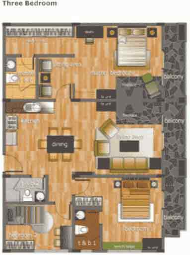3-Bedroom Floor Plan