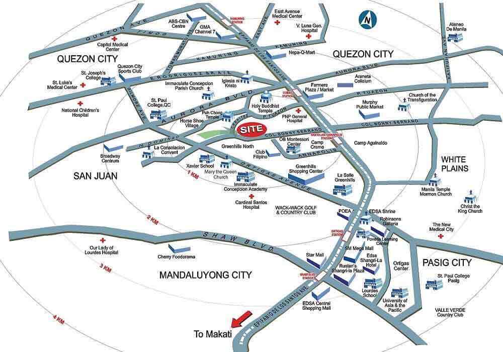 AVIDA New Manila Map 