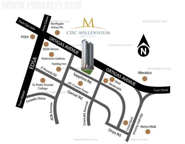 CDC Millennium Ortigas Location CDC Millennium Ortigas Location