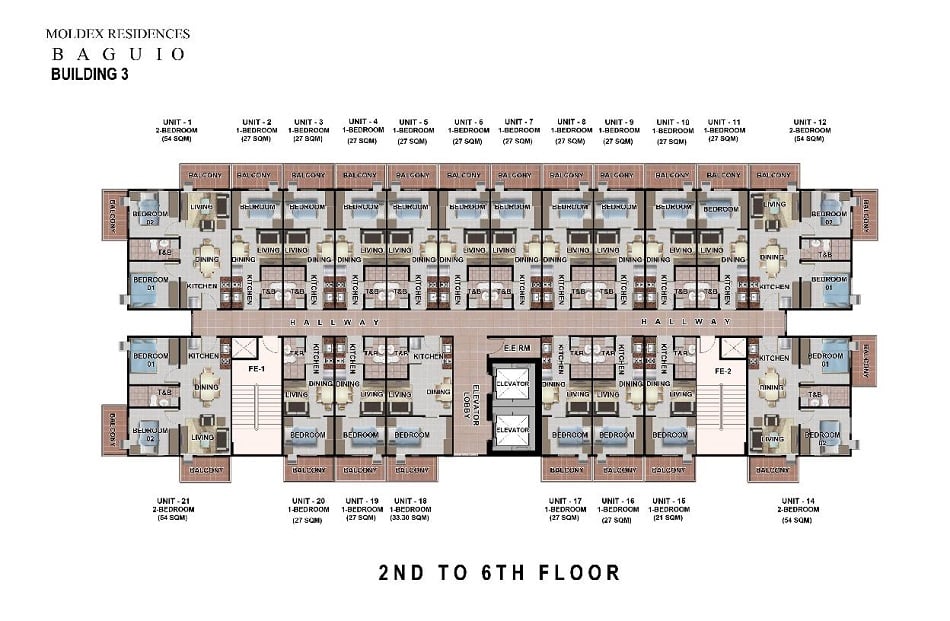 2nd to 6th Floor Plan