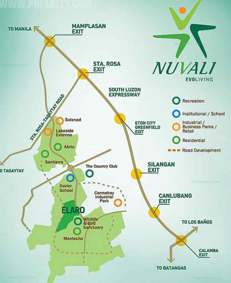 Location & Address of Ayala Land Elaro - Nuvali Laguna.