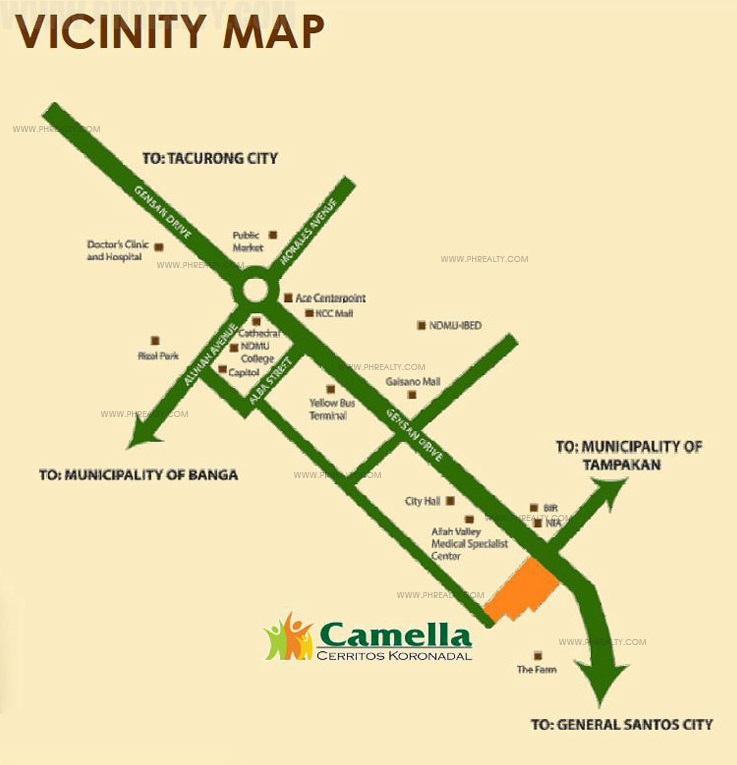Camella Cerritos Koronadal Location