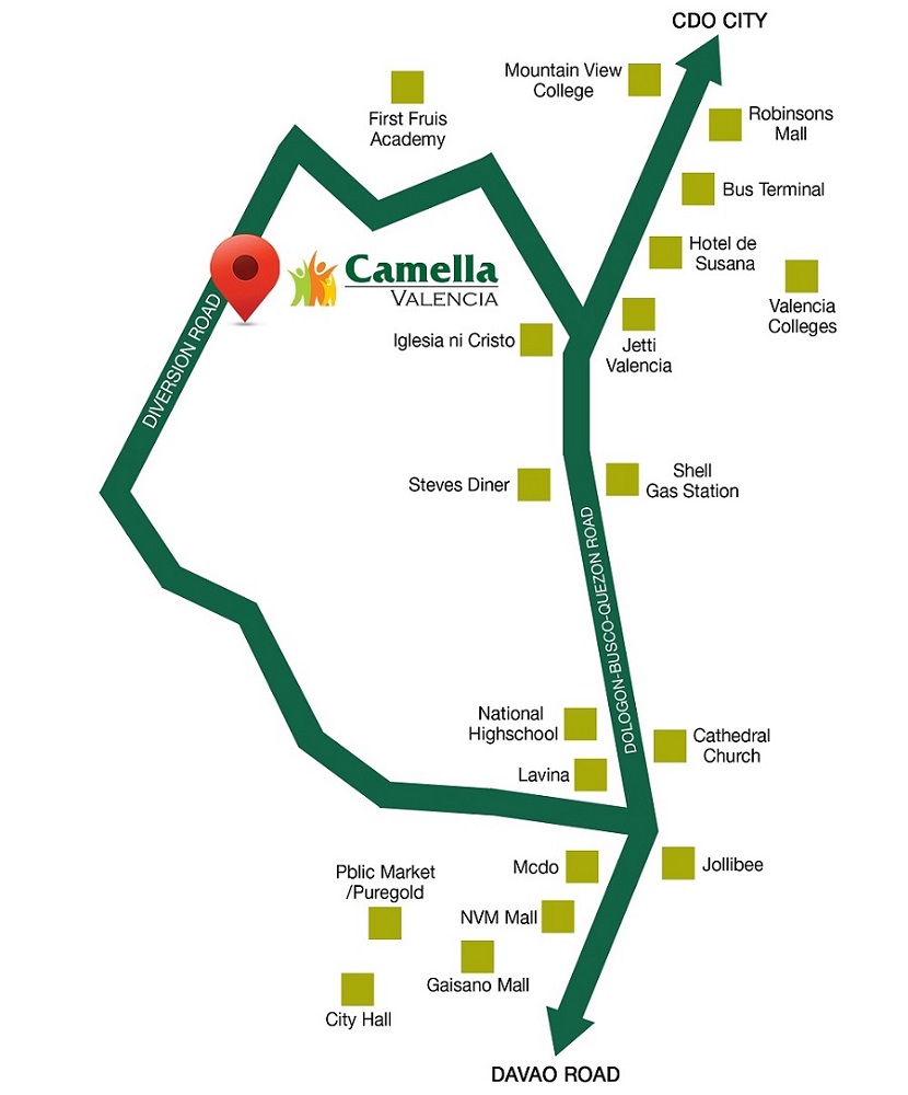 Camella Valencia Location Camella Valencia Location