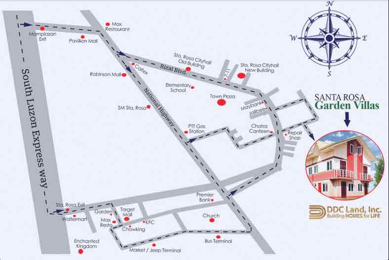 Sta. Rosa Garden Villas Phase 5 Location Sta. Rosa Garden Villas Phase 5 Location