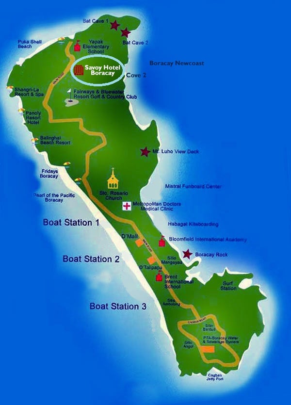 Boracay Hotel Map