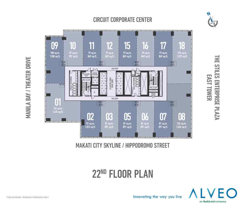 22nd Floor Plan