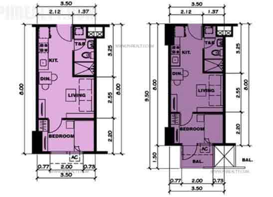 Typical One Bedroom Unit Plan