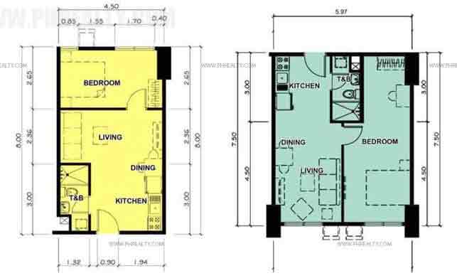 Typical One Bedroom Unit Plan