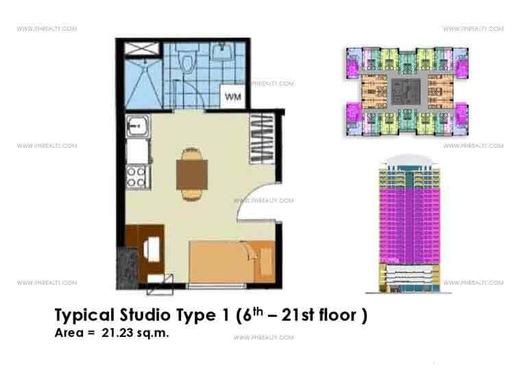 Typical Studio Unit Type 1