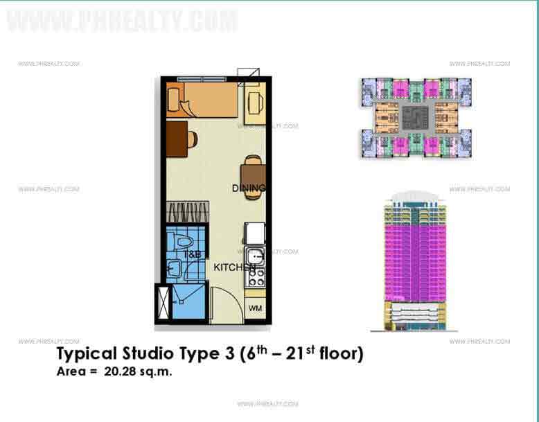 Typical Studio Unit Type 3