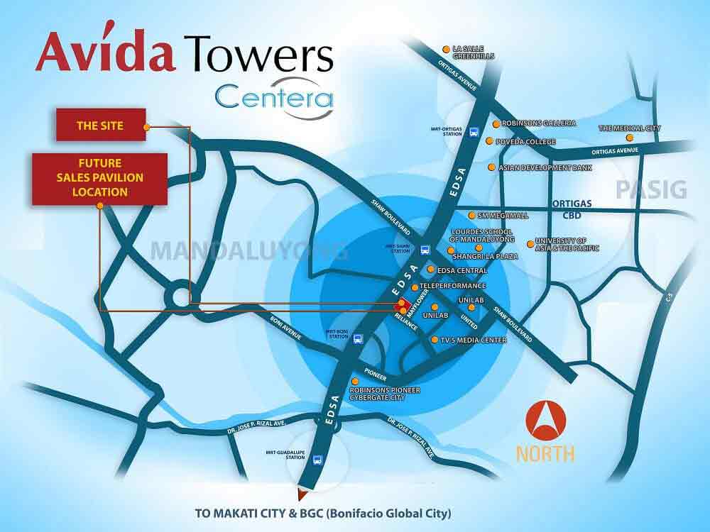 Avida Towers Centera Location Avida Towers Centera Location