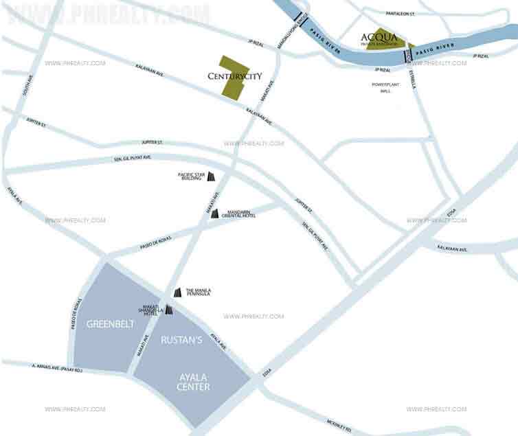 Location & Address of Century Properties Acqua Private Residences ...