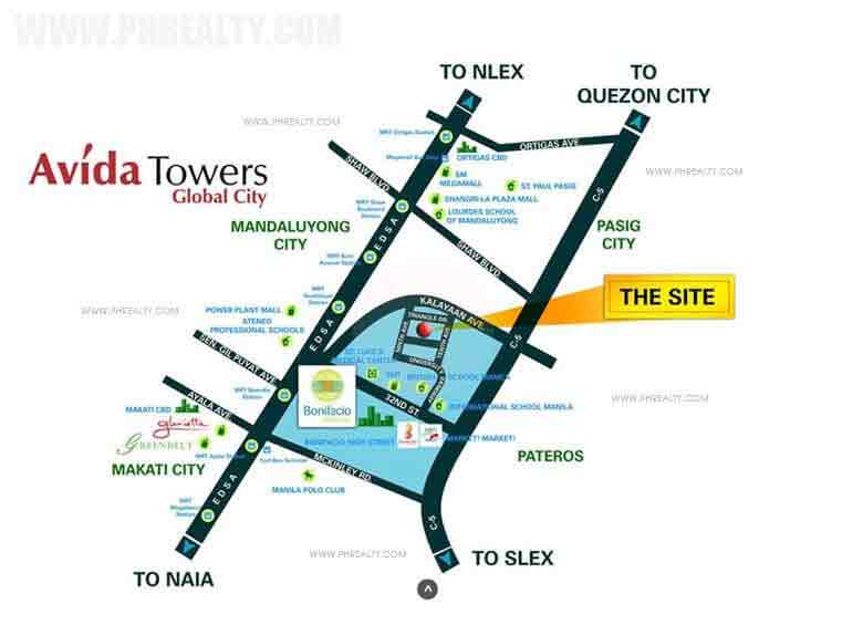 Avida Towers BGC 9th Avenue Location