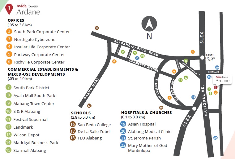 Avida Towers Ardane Location