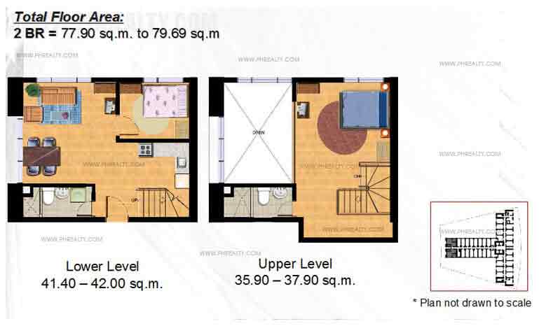 Typical 2BR- Loft Floor Plan