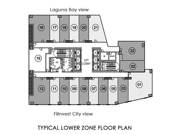 Typical Lower Zone Floor Plan