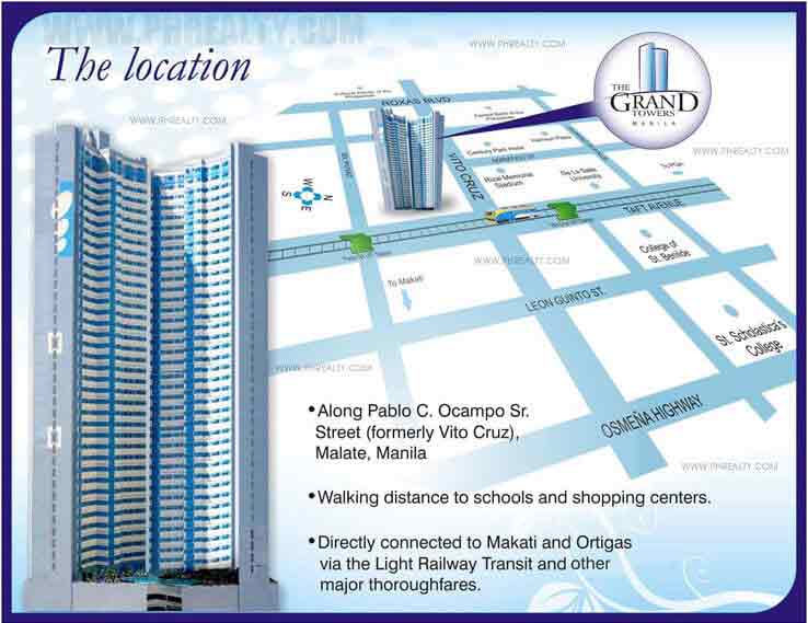 Location Address of Moldex Realty The Grand Towers Manila