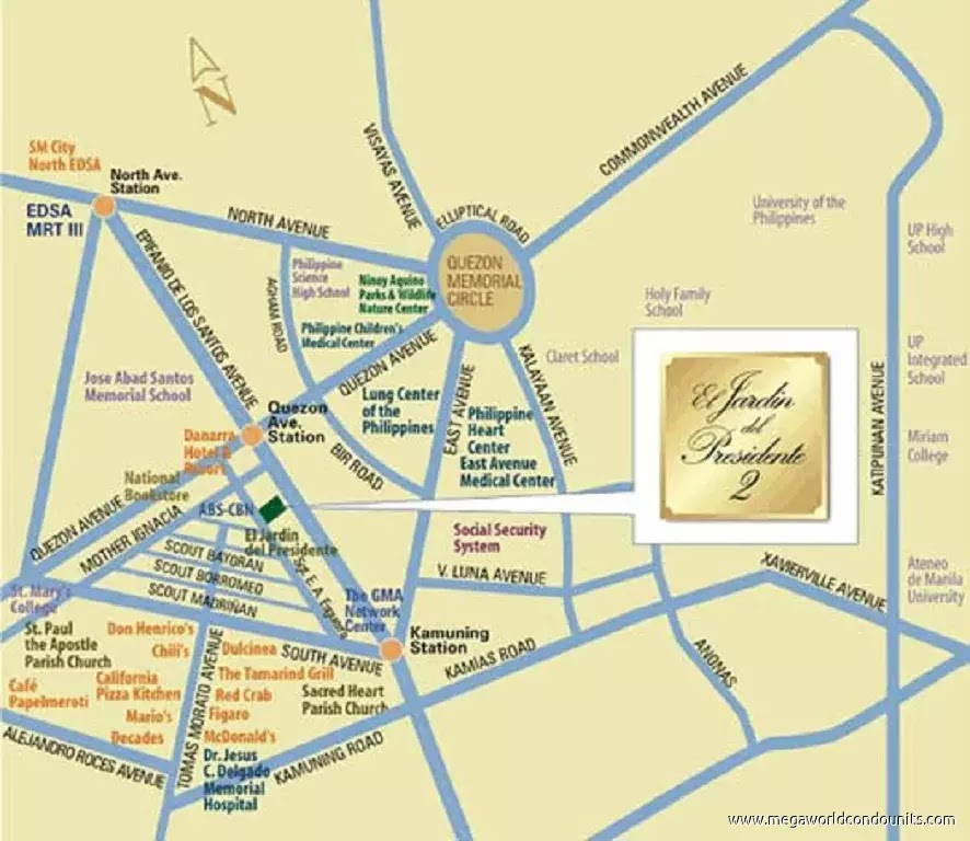 El Jardin del Presidente Location