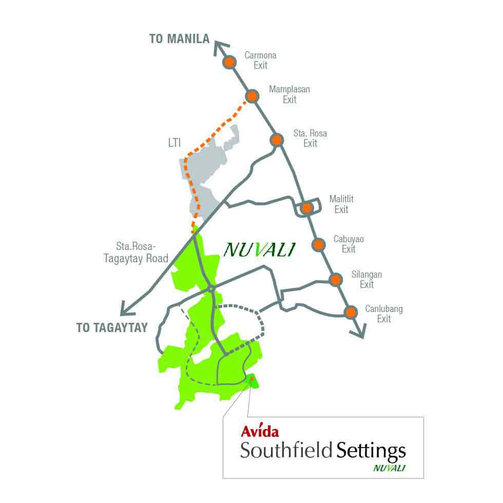 Avida Southfield Settings NUVALI Location