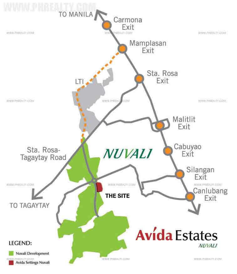 Avida Ridgeview Estates Nuvali Location Avida Ridgeview Estates Nuvali Location