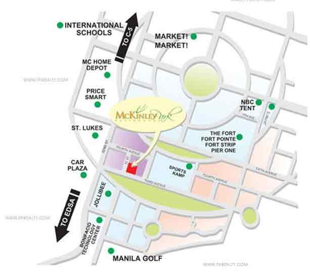 Mckinley Park Residences Map Location & Address of Robinsons Land McKinley Park Residences 