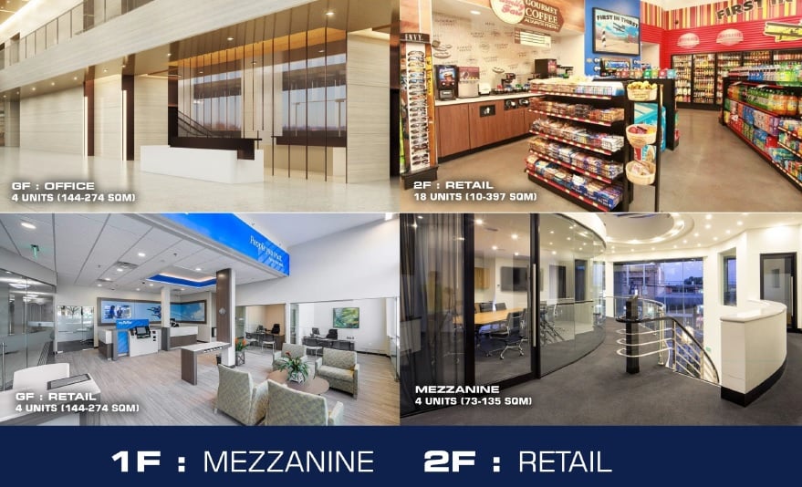 Mezzanine and Retail Area