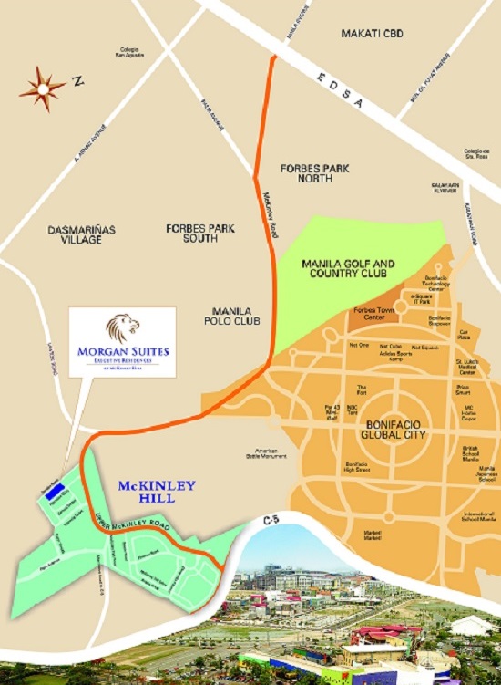 Morgan Suites Executive Residences Location