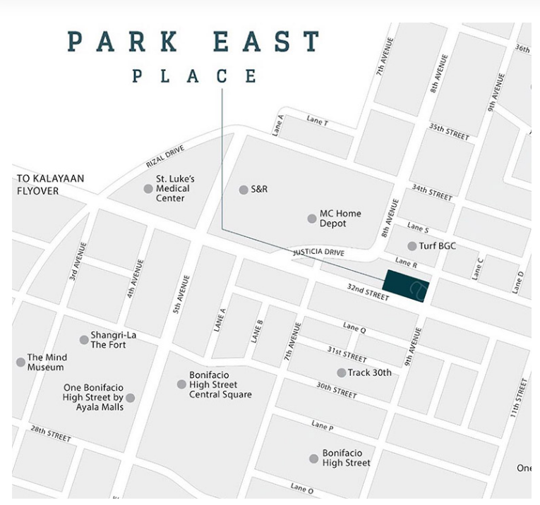 Park East Place Location Park East Place Location