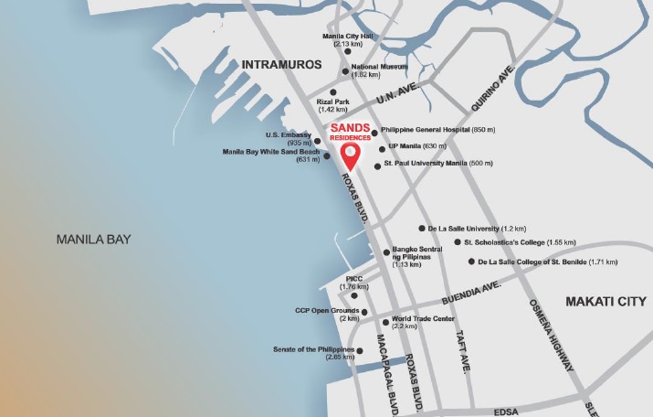 SMDC Sands Residences Location