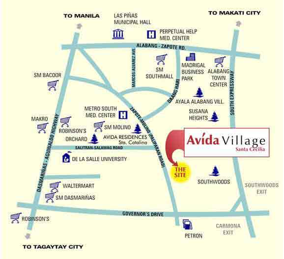 Avida Village Santa Cecilia Location